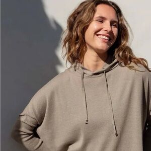 Mersea Lightweight Taupe Knit Hoodie